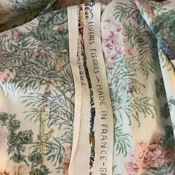 Vintage 50s Ribbon Belt Circle Skirt Lisieres Fleuries Paul Dumas Floral Large - Picture 3 of 10